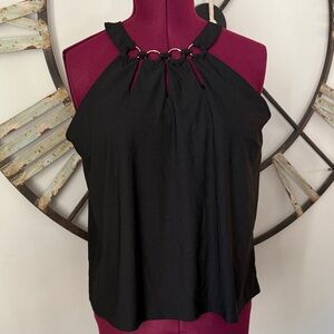 AUM With Gold Elegant Black Top